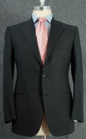  Two buttons Dark Charcoal Masculine color Gray Wedding / Prom Dress Wool fabric Suit 