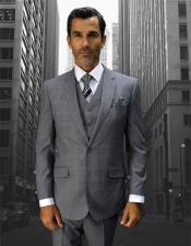 Grey Double Breasted Suit