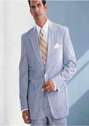 Light Blue Pinstripe Suit