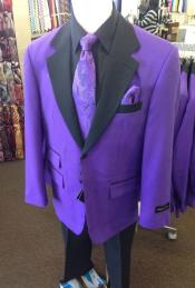  Button  Purple Suit