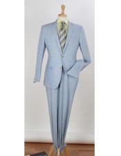 Pre Order April 2023 Two Buttons Slim Fit 2 Piece Side Light Navy Blue Linen For Beach Wedding outfit Suits Vents Blue Linen Suit