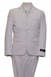  Two buttons Front Closure Children Kids Toddler suits available in little boys 3 three piece suit for Weddings OffWhite 
