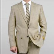 Khaki Linen Suit