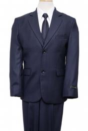  Two buttons Front Closure Children Kids Toddler suits available in little boys 3 three piece suit for Weddings Navy 