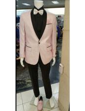  Two Buttons Paisley-100 Fancy Party Blazer For Men Pink
