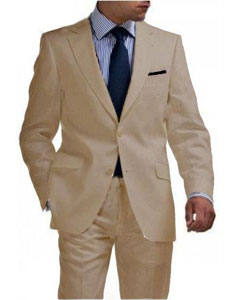 Tan Linen Suit