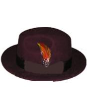  Burgundy Dress Fedora Hat