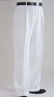  White Wide Leg Dress Pants Pleated creased baggy dress trousers