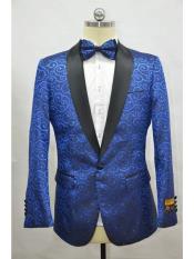  Royal Blue-Black Men's Affordable Cheap Priced Unique Fancy For Men Available Big Sizes on sale Four Button Cuff One Button Flap  Blazer Suit Jacket - Color : Royal Blue Tuxedos