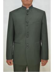  Banded Collar Olive Green