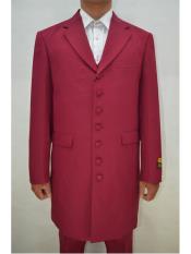 men's Big and Tall Large Man ~ Plus Size Seven Button Zoot Burgundy Suit - Suit - Zuit Suit