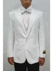  Cheap men's Printed Unique Patterned Print Floral Tuxedo Flower Jacket White Prom Custom Celebrity Modern Tux