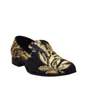 black and gold mens shoes