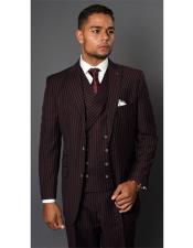 Maroon And Black Suit