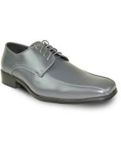  Iron Grey Dress VANGELO Oxford Formal Wedding Tuxedo men's Prom Shoe - men's Grey Dress Shoes - Gray Dress Shoe