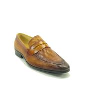  Woven Leather Loafers Mens