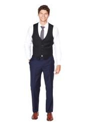  men's Vest & Tie Black men's & Matching Pants Dress Set