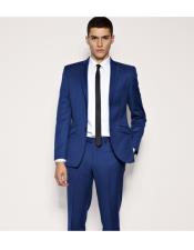  men's Wedding Beach Blue Attire Menswear Suit               