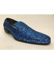  Blue Slip-On Style Shoes