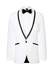  White Tuxedo Jacket Regular