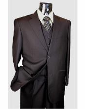  men's Pleated Athletic Cut Classic Brown suit Classic Relax Fit Pants Bottom Suits