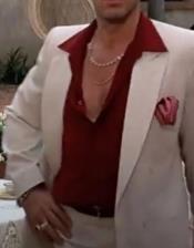  men's Al Pacino Scarface Suit in White