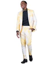 White and Gold Suit