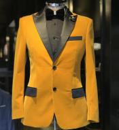  Velvet Tuxedo One Chest Pocket Two Flap Front Pockets Dinner Jacket men's Blazer + Gold