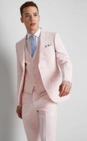 Mens 1920s Fashion Clothing Peak Lapel Pink Suit