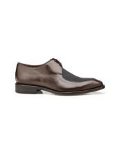  Belvedere Mario, Exotic Stingray and Italian Calf, Blucher Dress Shoes, Style: 3B9 - Brown