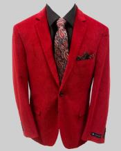 Red Solid Corduroy Sportcoat