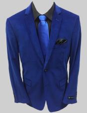  Blue Solid Corduroy Sportcoat