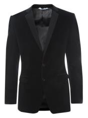  Black Velvet~Velour 2 Button Tuxedo Jacket & Cheap Priced Unique Fashion Designer velour men's Blazer