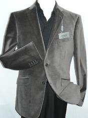 Velour men's Blazer Jacket Men's Gray~Grey Entertainer Formal or Casual Sport Coat Cotton