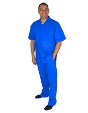  Blue Linen Walking Suit