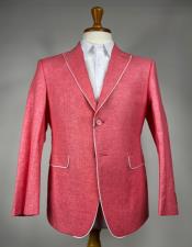  men's 2 Buttons Linen Blazer - Sport Coat