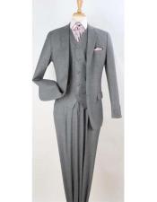  Mens Silver Grey Pleated