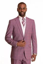  Checkered Patterned Plaid Suit