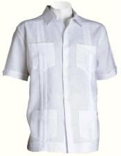  White Linen Short Sleeve