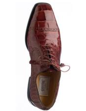  men's Rust Color Italian Alligator Leather Shoes