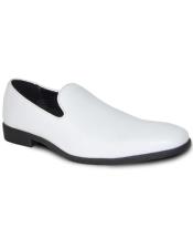  White Matte Tuxedo Shoes