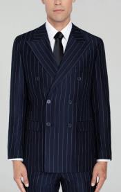 navy Blue Pinstripe Suit