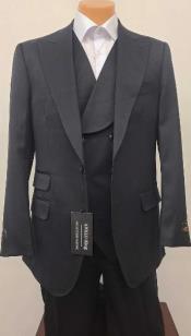 Mens Wool Suit - Pleated Pants - Double Breasted 6 Button Vest - Fashion Suit
