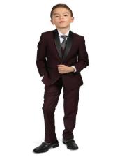  Suit - Burgundy Toddler