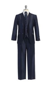 Toddler Navy Blue Suit - Boys Navy Blue Suit - Kids Navy Blue Suit