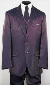 Mens Shiny Suit - Flashy Fashion Suit With Perfect for Wedding and Prom