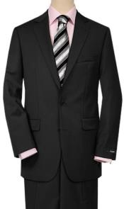 Mix And Match Suits Solid Black Quality Suit Separates, Total Comfort Any Size Jacket & Any Size Pan