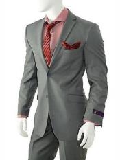Mix And Match Suits Men's Solid Gray Slim Fit Suit Vent Online Discount Fashion Sale Cheap Priced Suits For Men Suit Separate Any Size Jacket & Pants