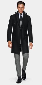  Wool Overcoat - Black