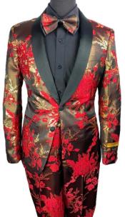  Suit - Red Floral
